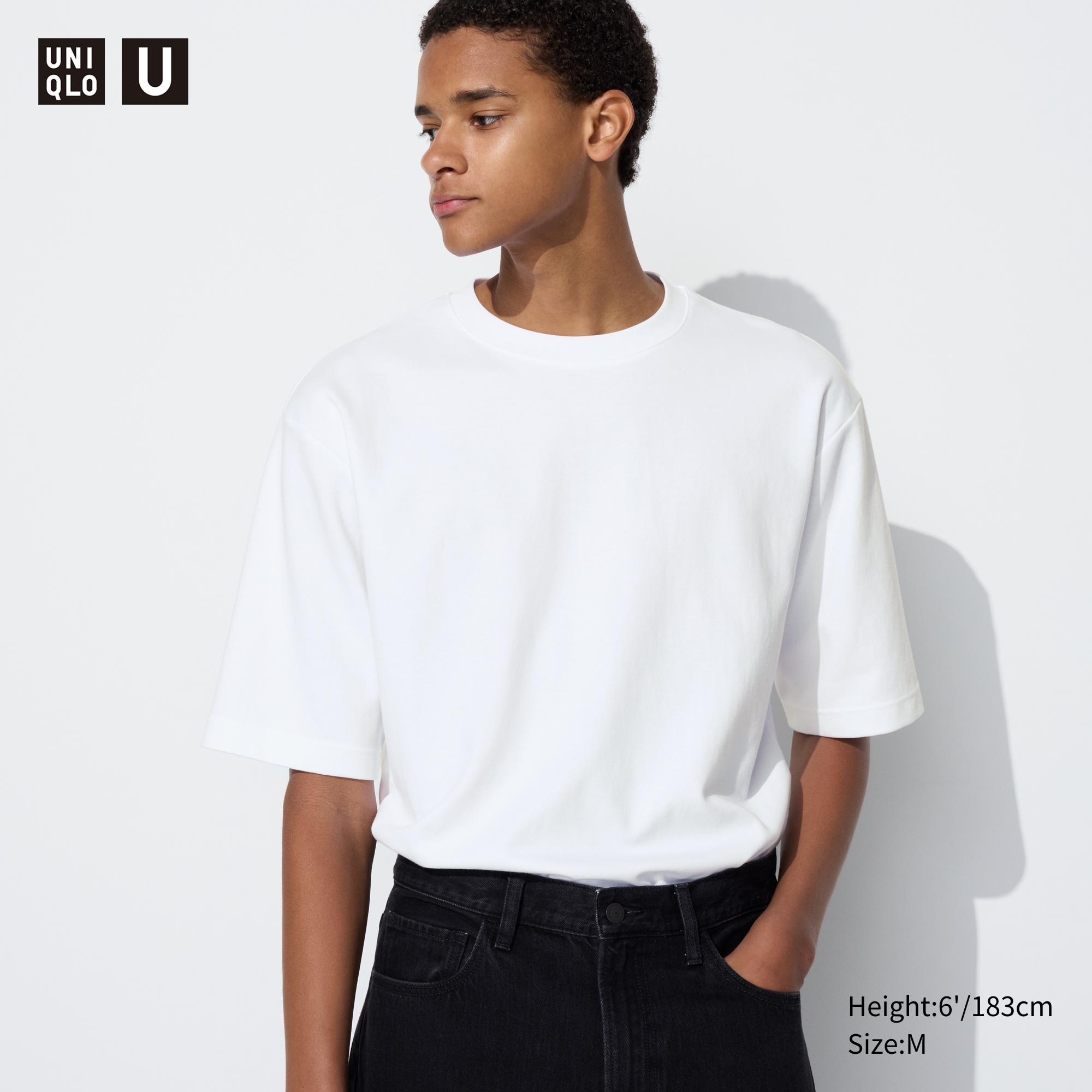 Check Styling Ideas For「U AIRism Cotton Oversized Crew
