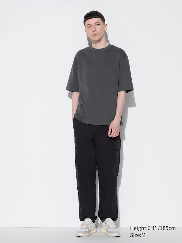 AIRism Cotton Oversized Crew Neck Half-Sleeve T-Shirt | UNIQLO US