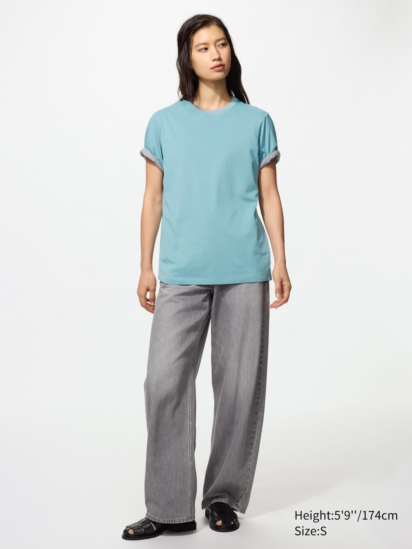 Футболка Uniqlo из хлопка Supima, цвет: Бежевый — фото 4