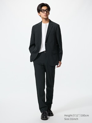 uniqlo dress pants Uniqlo Pants Mens Large Navy Blue Slim Fit Stretch Dress Slacks Smart Ankle  NWT