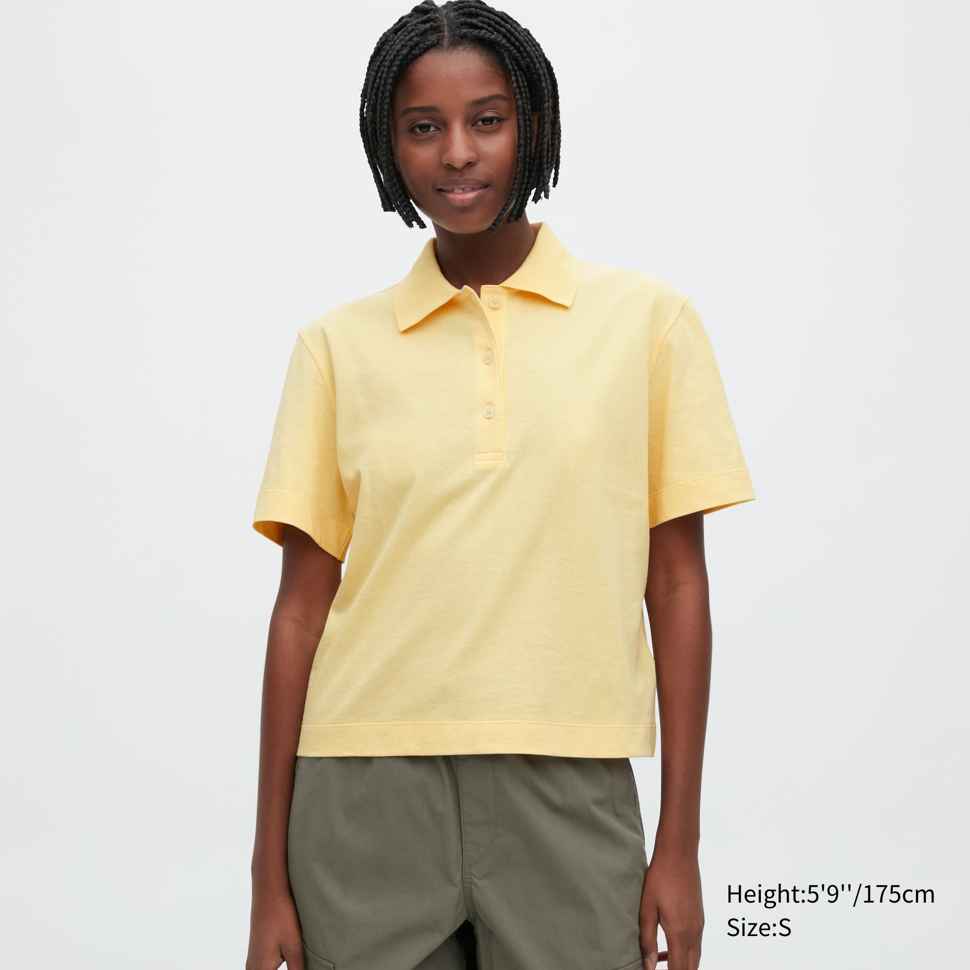 Cropped Relaxed Short-Sleeve Polo Shirt | UNIQLO US