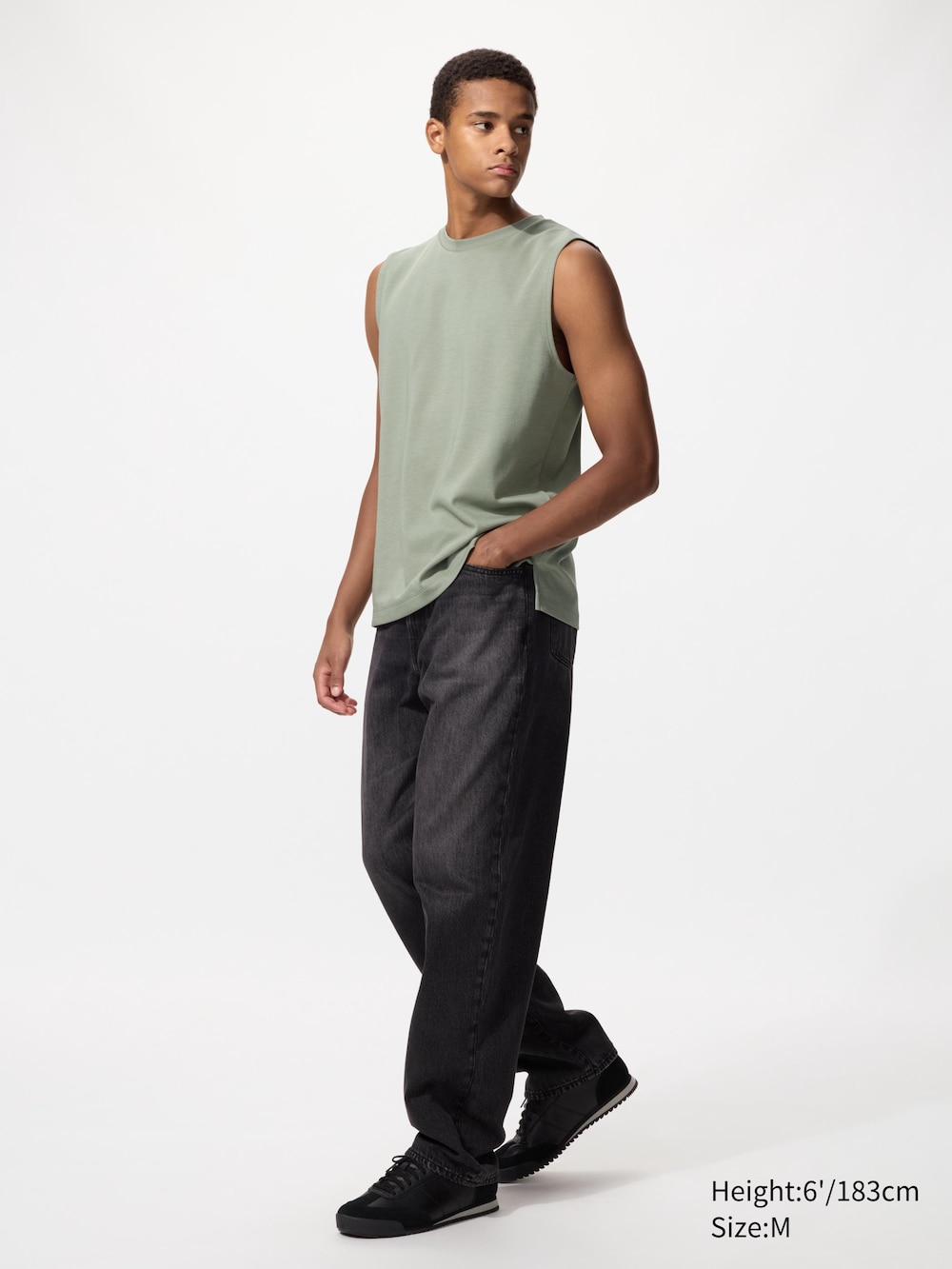 Uniqlo AIRism Cotton T-Shirt | Sleeveless — фото 2