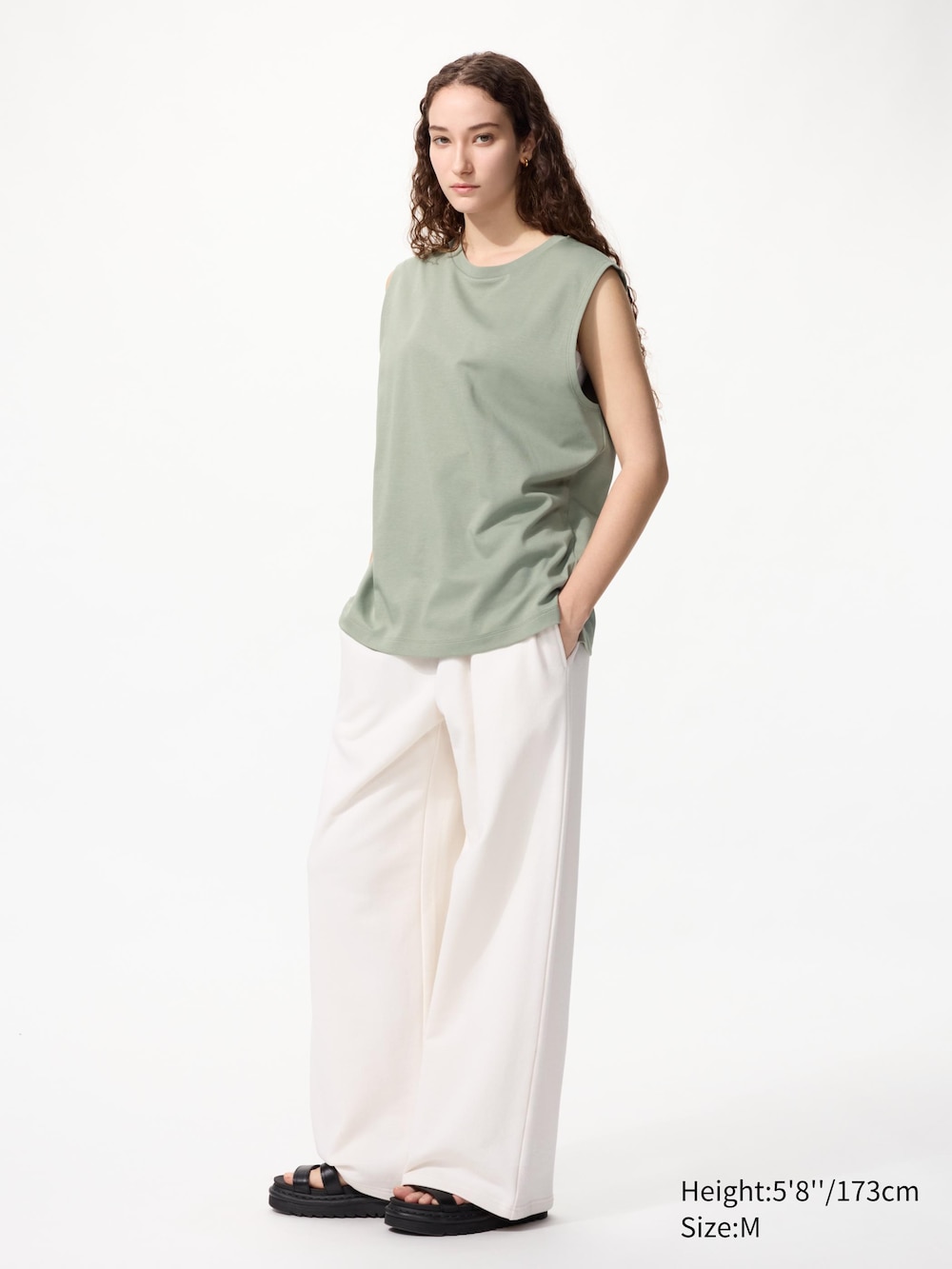 Uniqlo AIRism Cotton T-Shirt | Sleeveless — фото 3