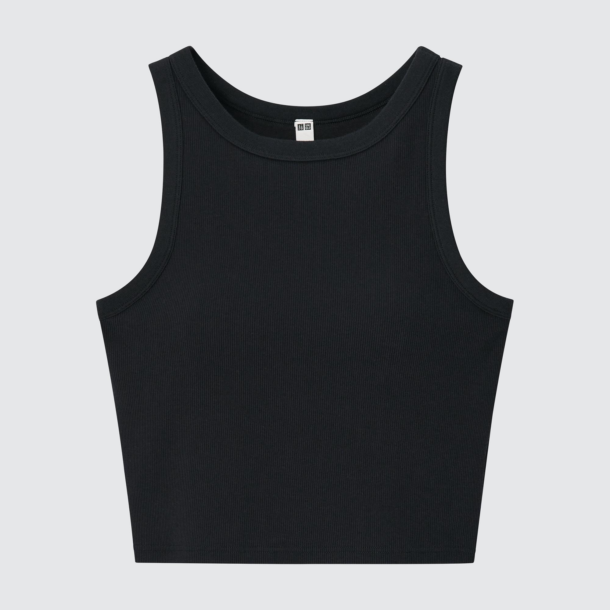 Check styling ideas for「Ribbed Cropped Sleeveless Bra Top」| UNIQLO US