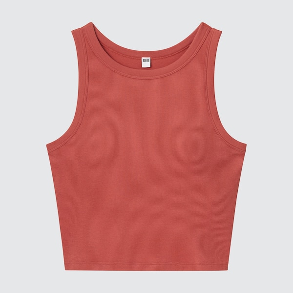 Ribbed Cropped Sleeveless Bra Top Uniqlo Us