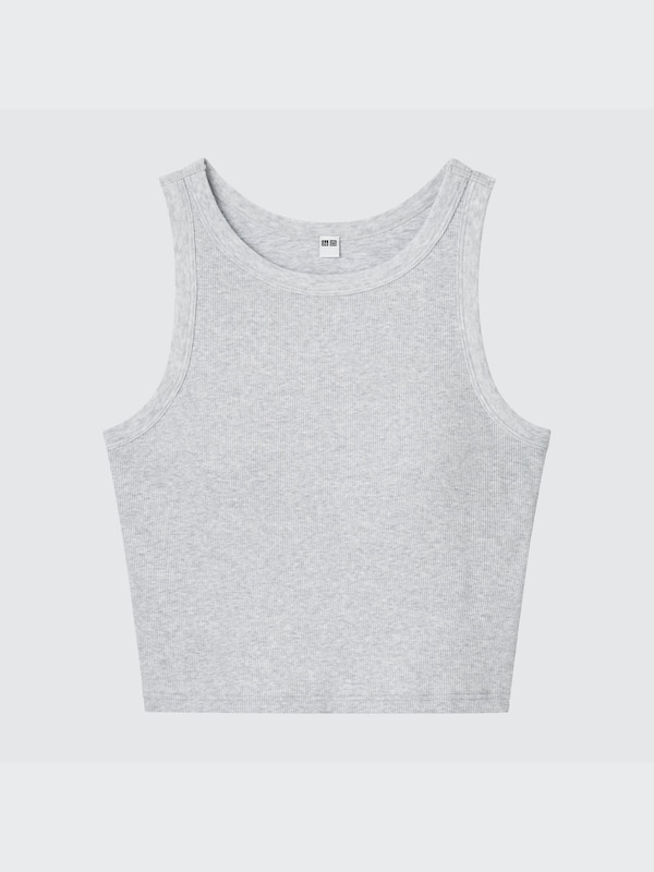 Ribbed Cropped Sleeveless Bra Top