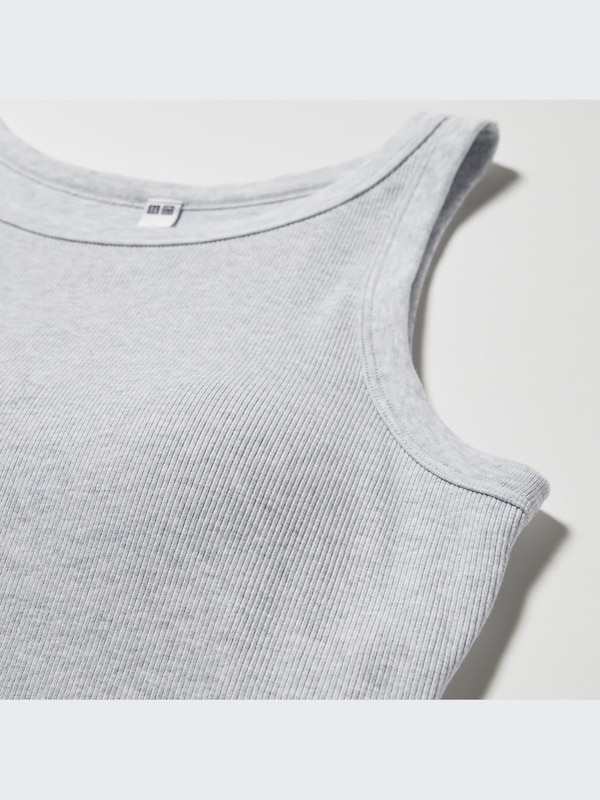 Ribbed Cropped Sleeveless Bra Top