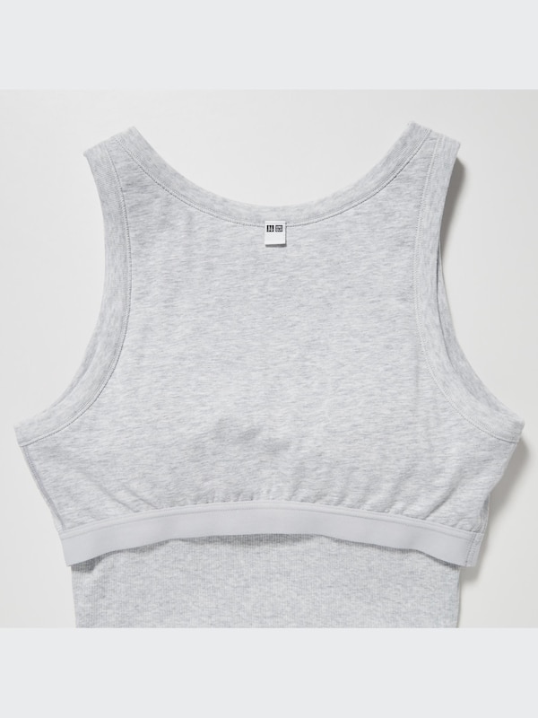 Ribbed Cropped Sleeveless Bra Top