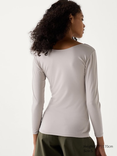 HEATTECH Scoop Neck T-Shirt | Long Sleeve