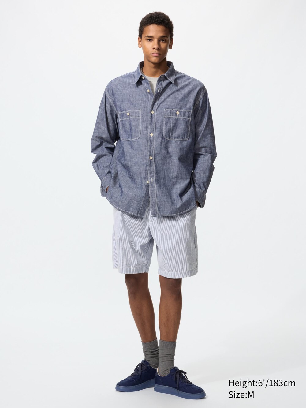 Uniqlo Stretch Easy Shorts | Seersucker | 8" — фото 3