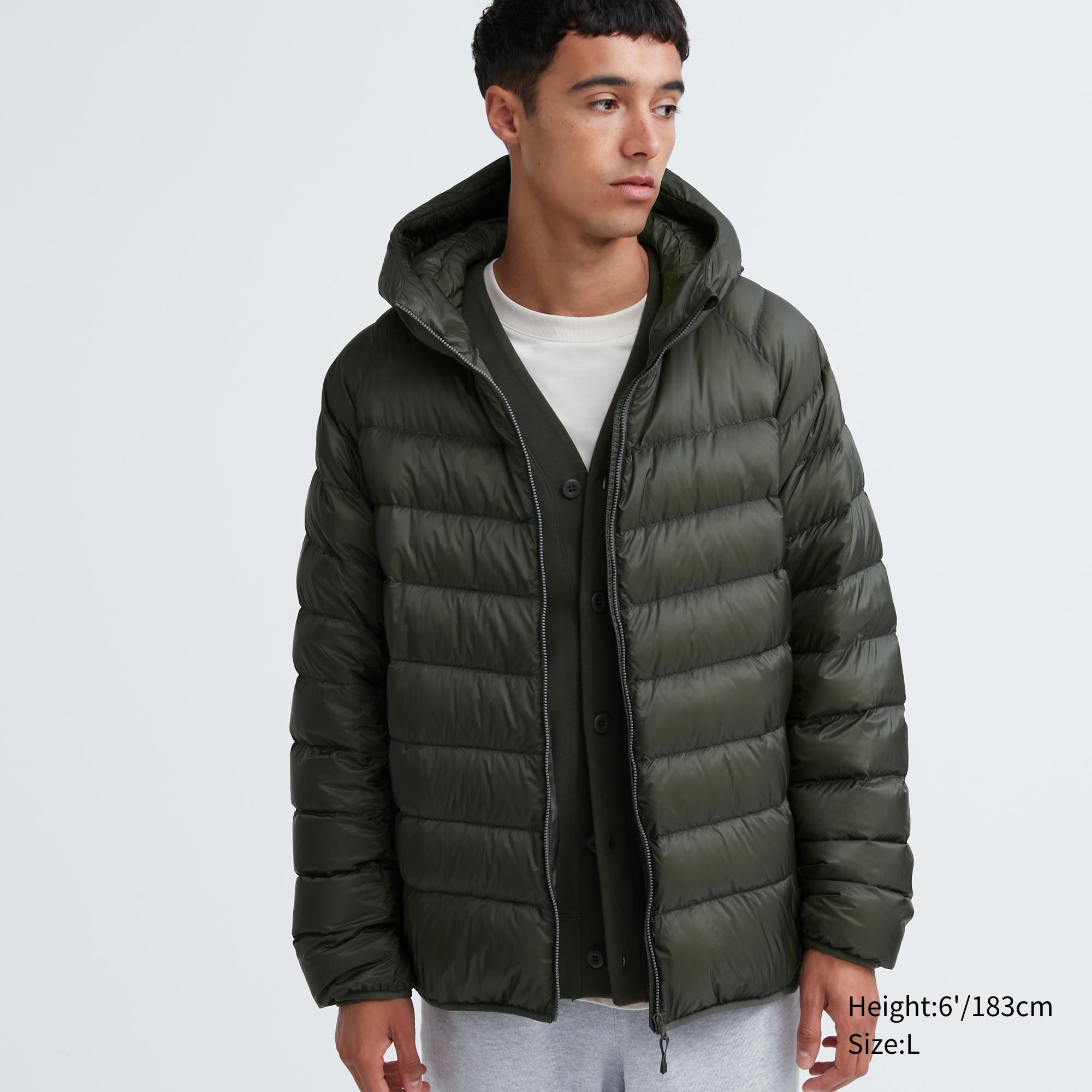 Uniqlo Premium Down Coat Military Khaki Men Size L Plain Polyester  Outerwear  eBay