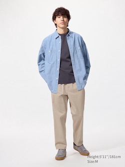 Cotton Relaxed Ankle Pants