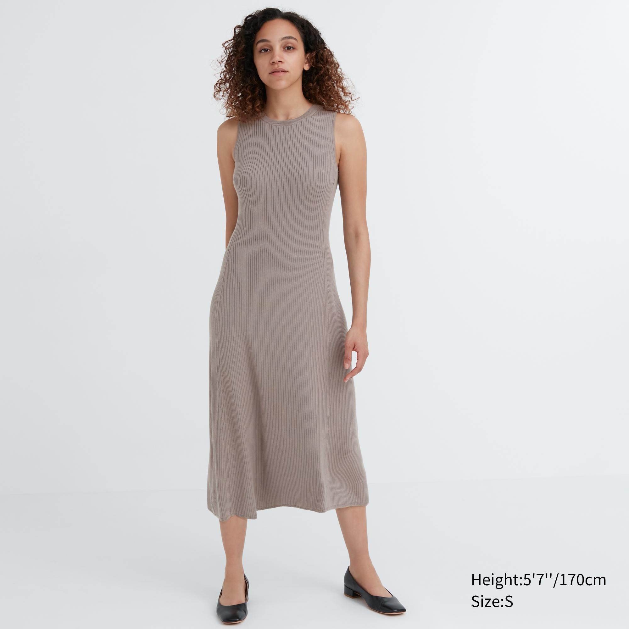 Cotton Blend Knit Sleeveless Dress | UNIQLO US