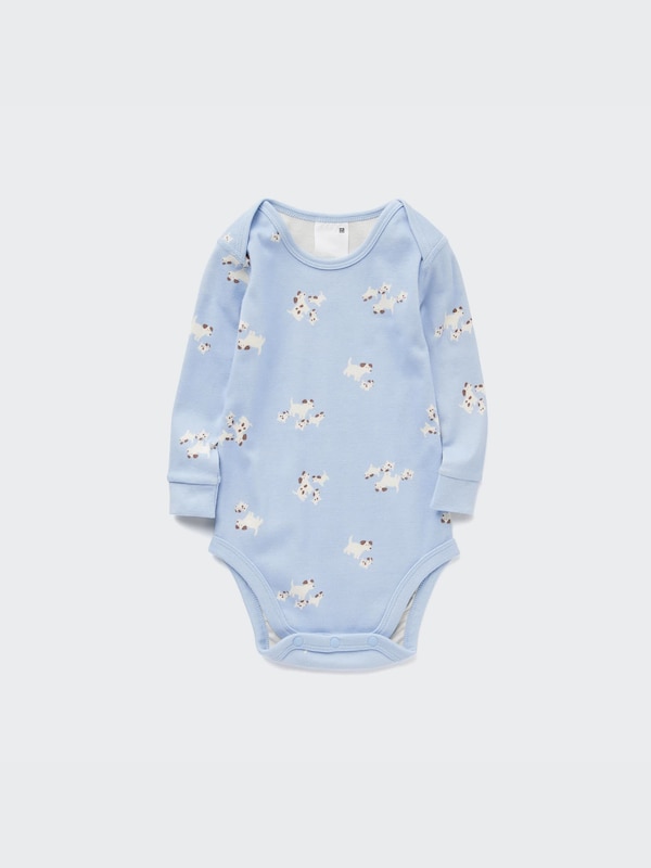 Joy of Print Long-Sleeve Bodysuit (Dog)
