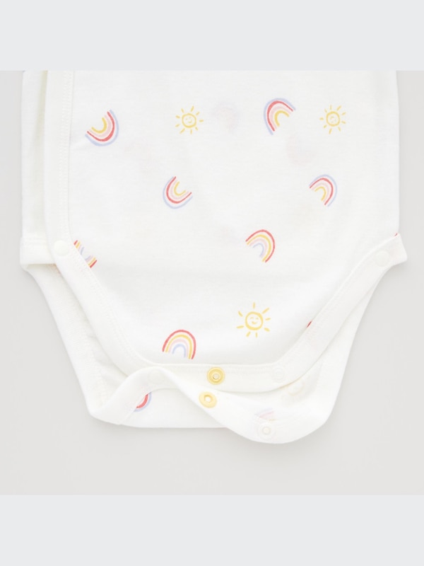 Joy of Print Long-Sleeve Bodysuit (Rainbow) (Open Front)
