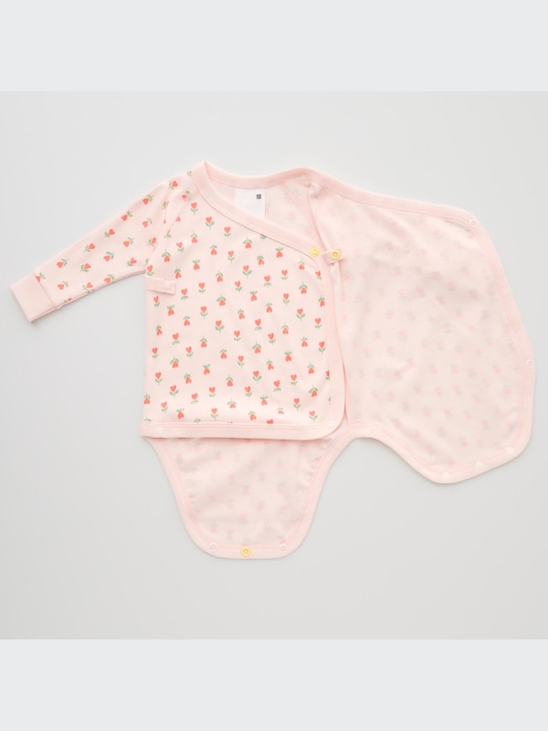 Joy of Print Long-Sleeve Bodysuit (Heart) (Open Front)
