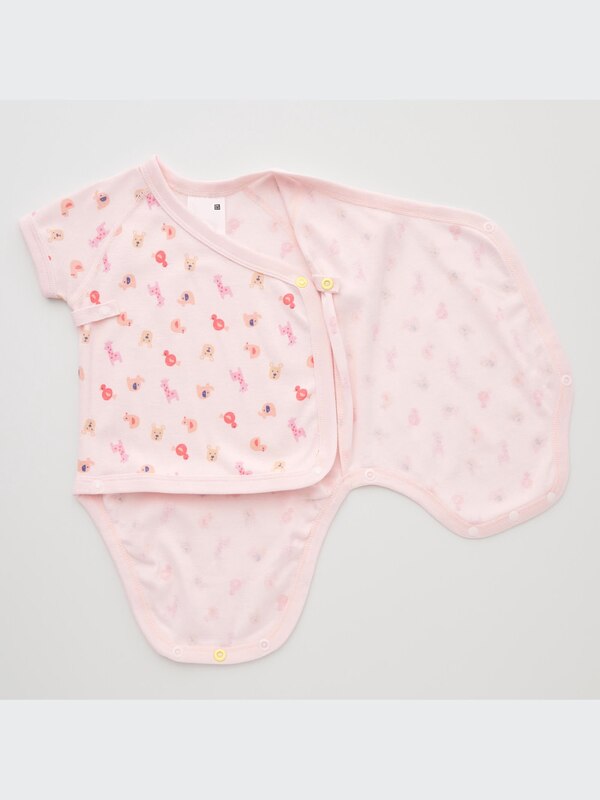 Joy of Print Short-Sleeve Bodysuit (Animals) (Open Front)