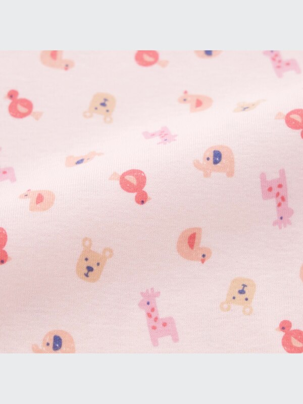 Joy of Print Short-Sleeve Bodysuit (Animals) (Open Front)