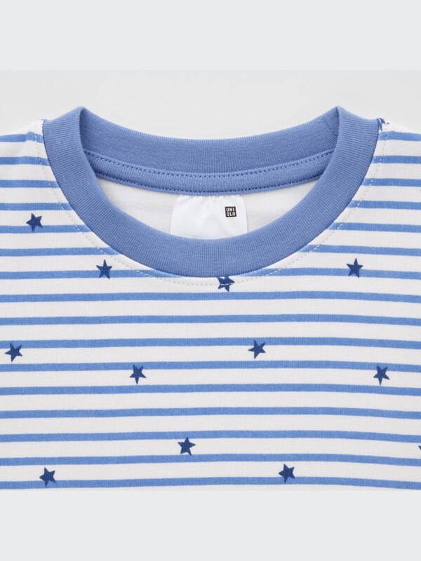 Soft Stretch Cotton Long-Sleeve Pajamas (Star and Stripe)