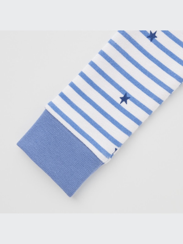 Soft Stretch Cotton Long-Sleeve Pajamas (Star and Stripe)