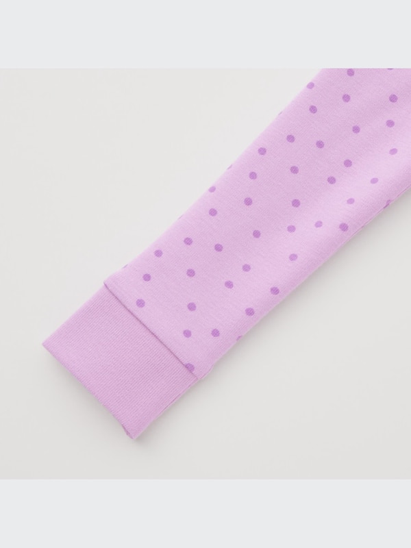 Soft Stretch Cotton Long-Sleeve Pajamas (Dot)