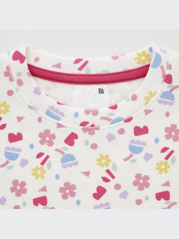 Soft Stretch Cotton Long-Sleeve Pajamas (Flower)