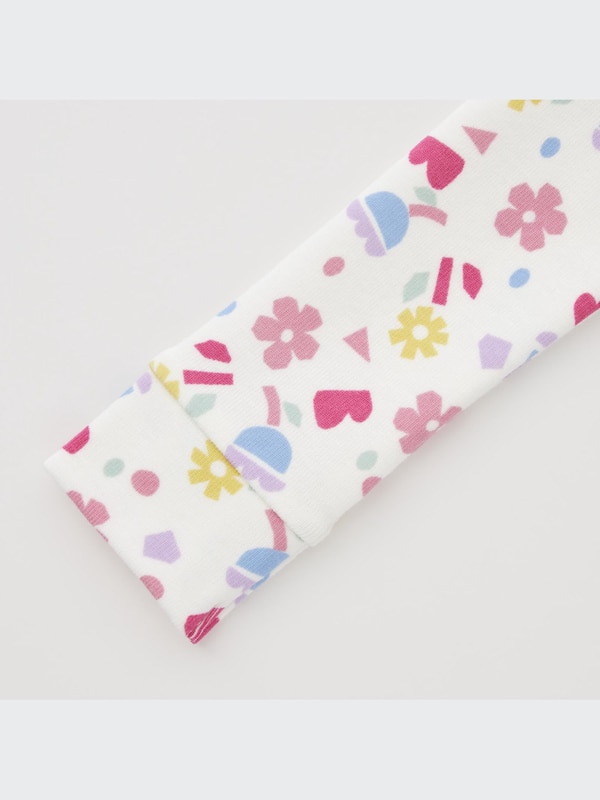 Soft Stretch Cotton Long-Sleeve Pajamas (Flower)