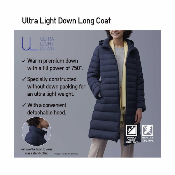 Ultra Light Down Long Coat | UNIQLO US