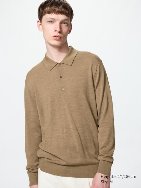 Мужские свитеры Uniqlo Merino Polo Sweater