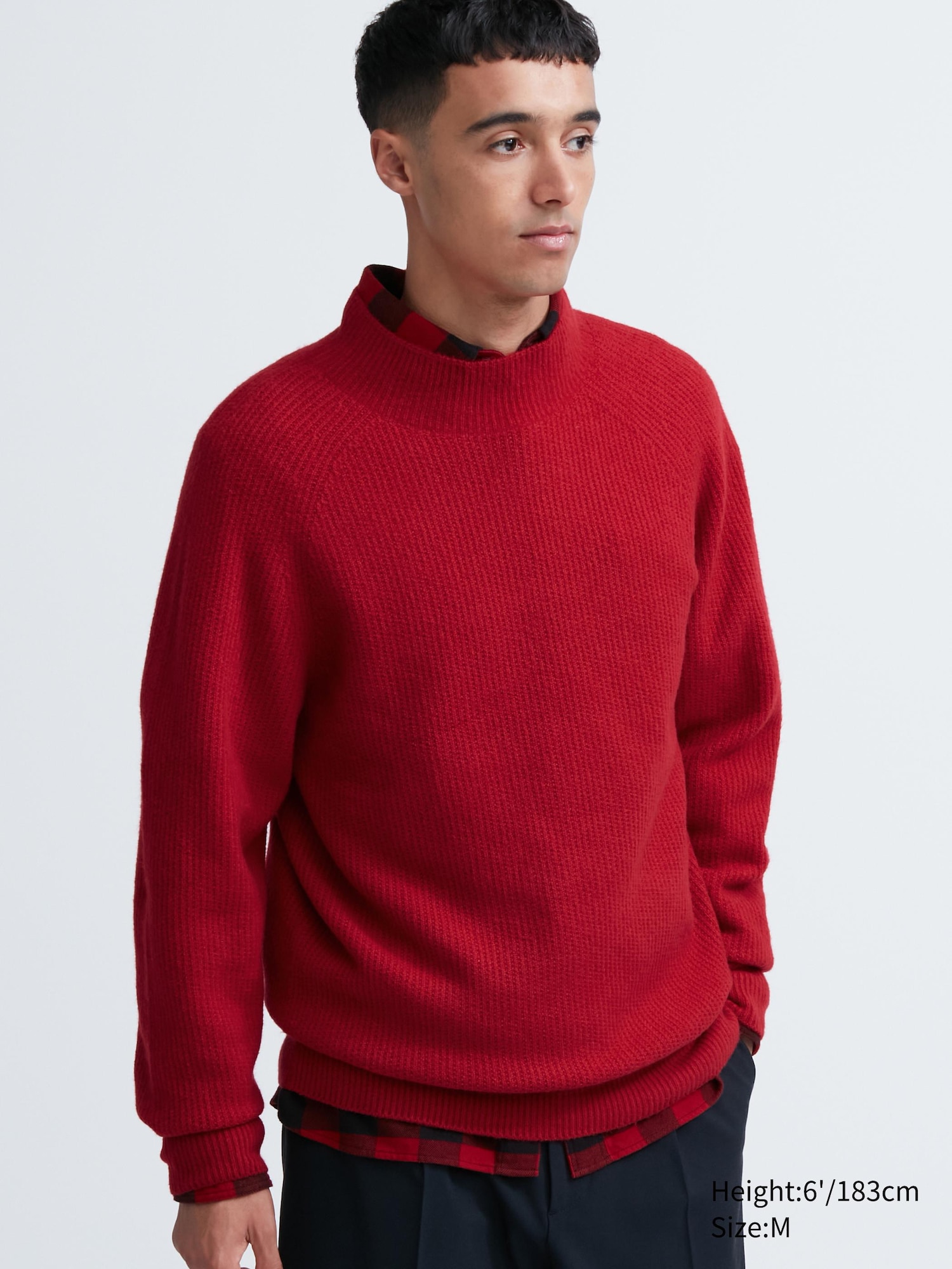 3D Knit Souffle Yarn Mock Neck Long-Sleeve Sweater | UNIQLO US