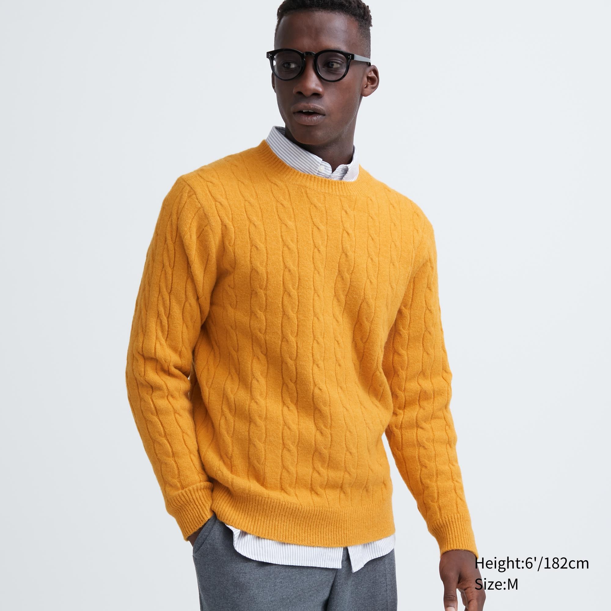 yellow sweater shirt