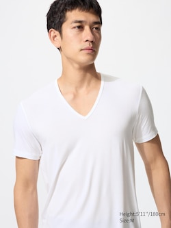 HEATTECH T-Shirt | V Neck | Short Sleeve