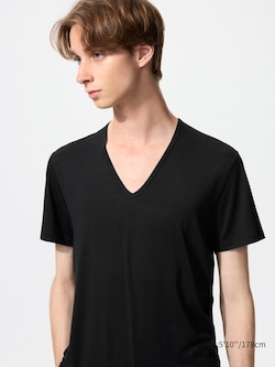 HEATTECH T-Shirt | V Neck | Short Sleeve