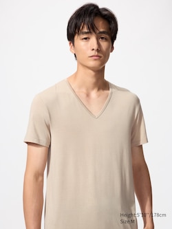 HEATTECH T-Shirt | V Neck | Short Sleeve
