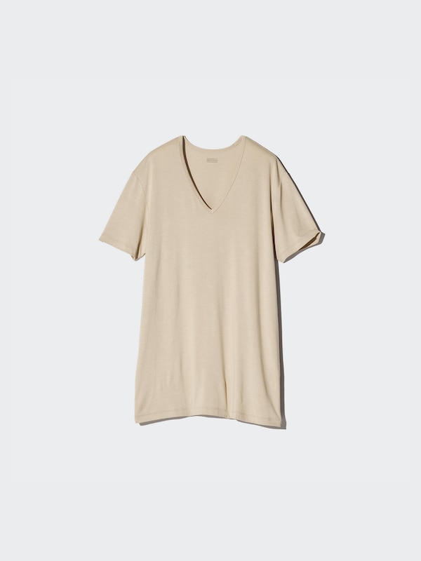 HEATTECH T-Shirt | V Neck | Short Sleeve