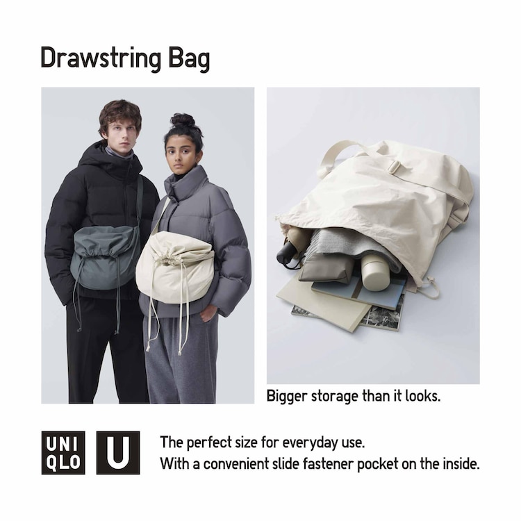Drawstring Shoulder Bag | Black | One | Uniqlo US