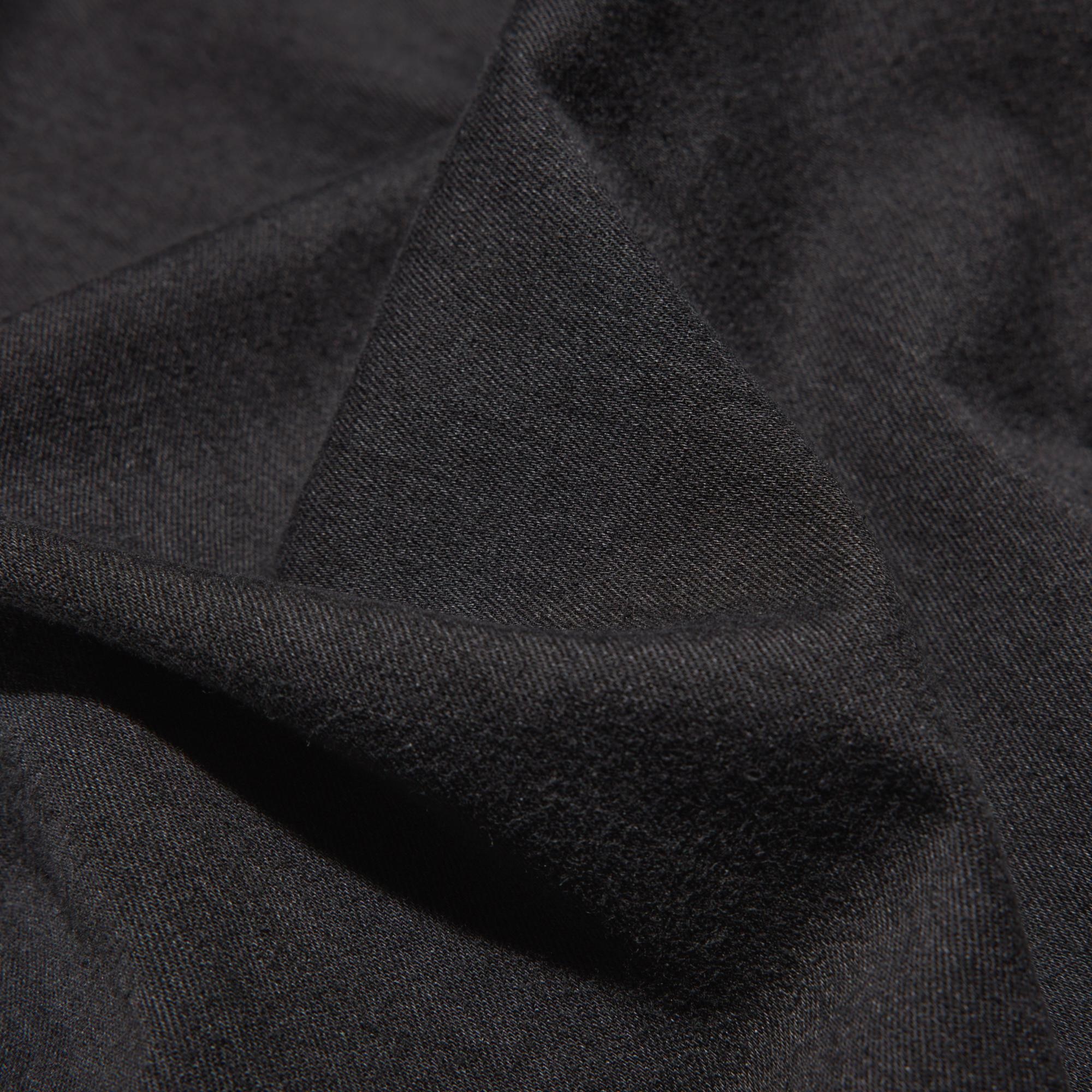Soft, garment-washed denim fabric.