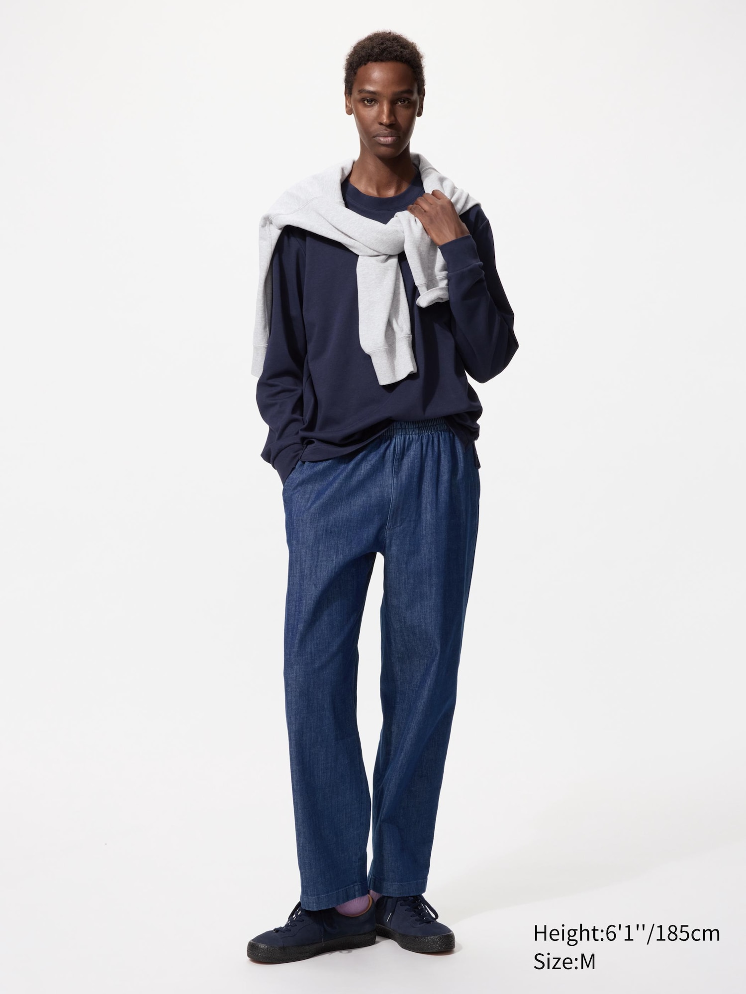 Cotton Relaxed Ankle Pants | Denim | UNIQLO US