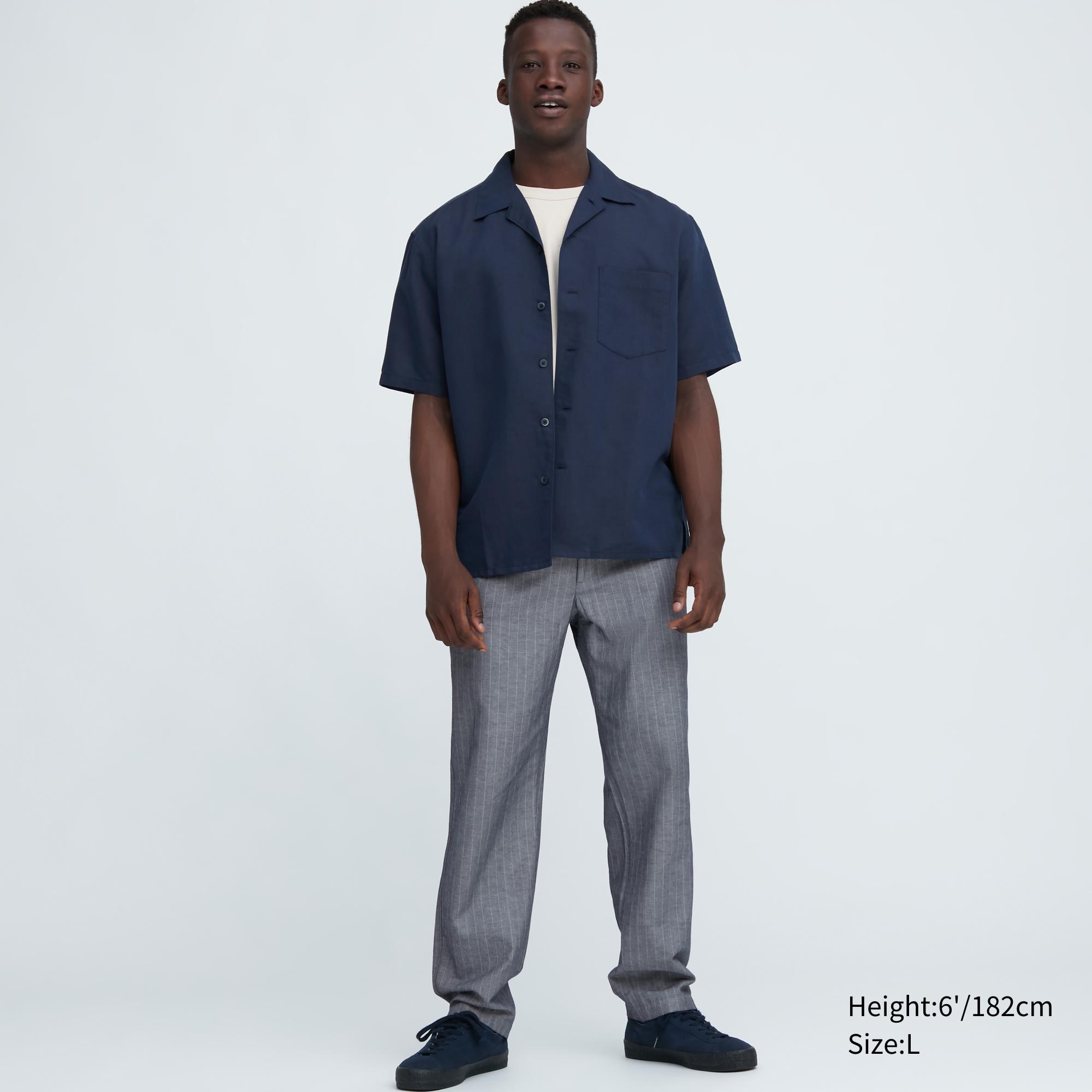 Linen Blend Relaxed Pants Striped  UNIQLO US