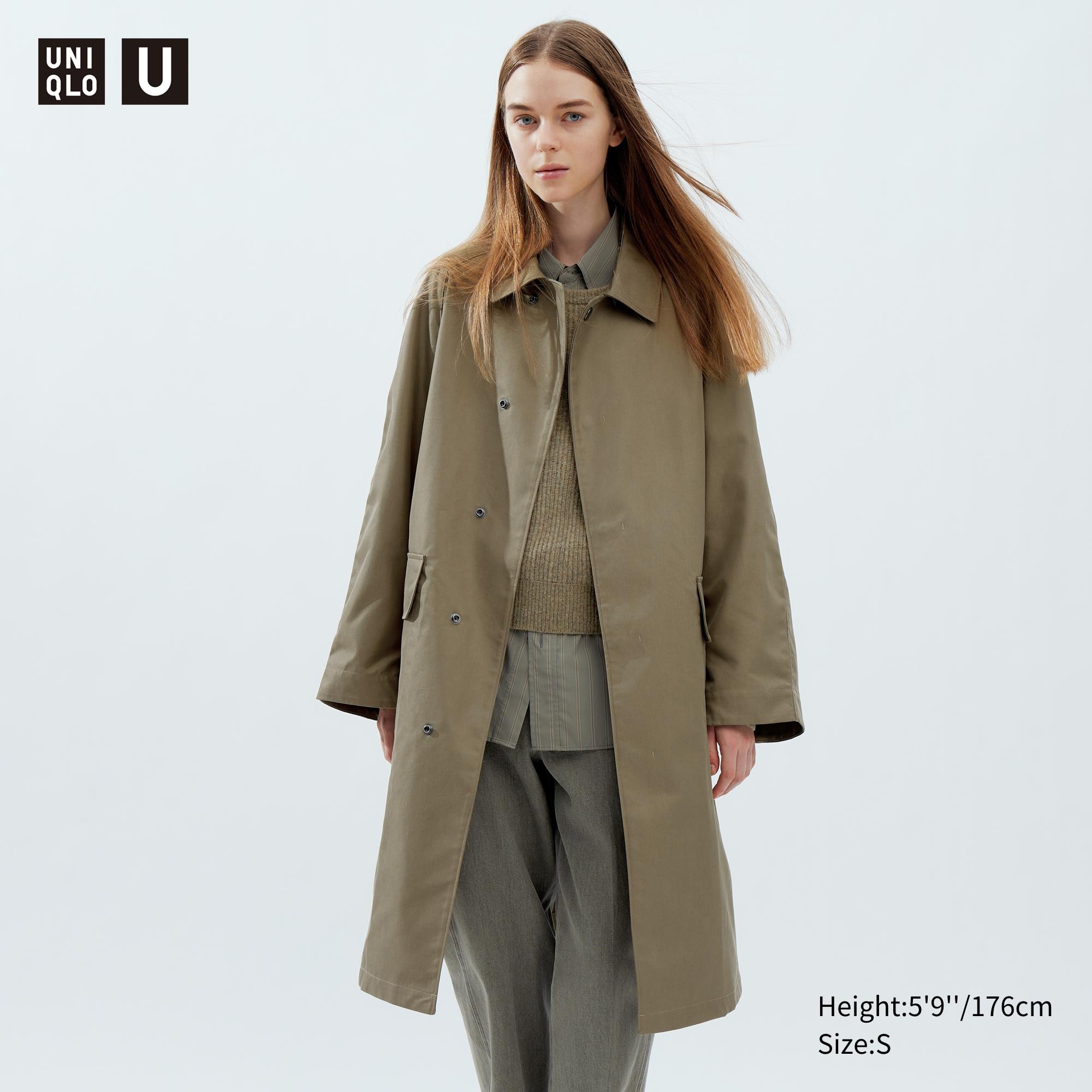 Uniqlo + WOMEN DOUBLE FACE HOODED COAT