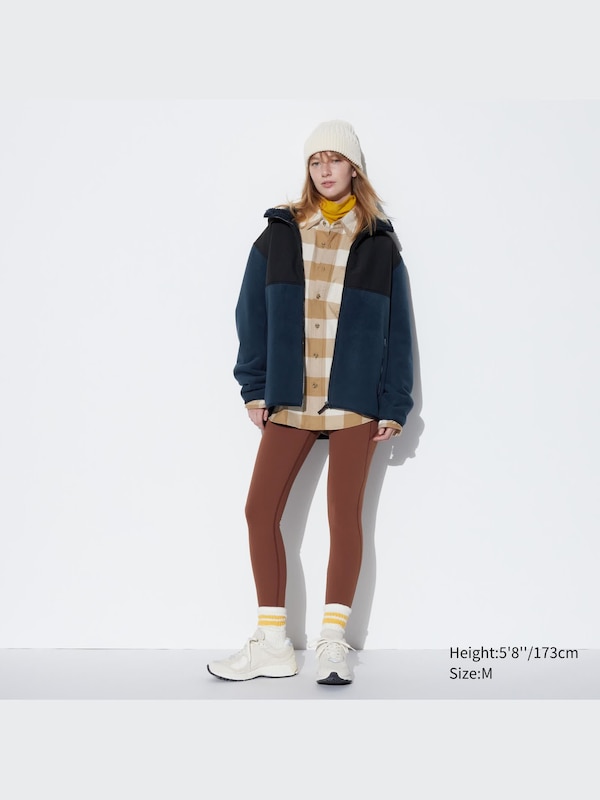 Windproof Outer Fleece Full-Zip Hoodie (Color Block)