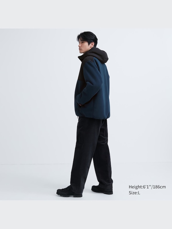 Windproof Outer Fleece Full-Zip Hoodie (Color Block)