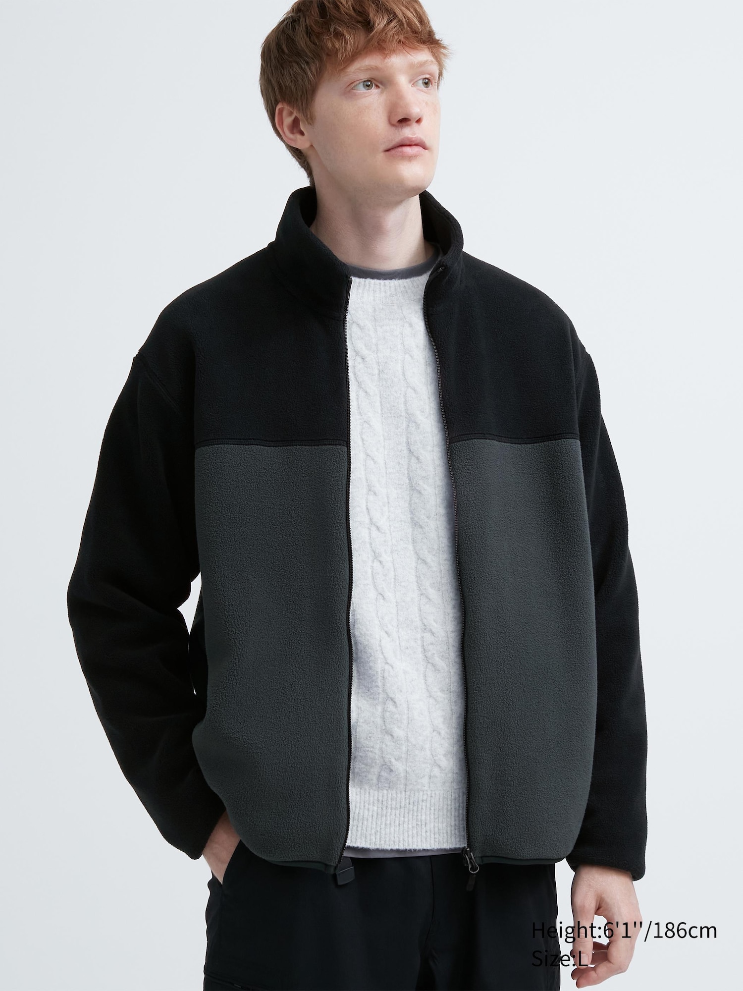 Fleece Full-Zip Jacket (Color Block) | UNIQLO US