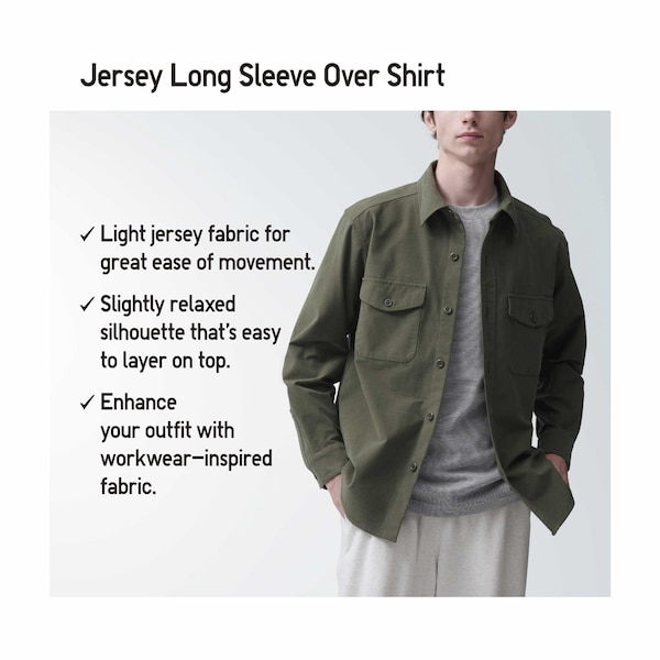 Jersey Utility Overshirt | UNIQLO US