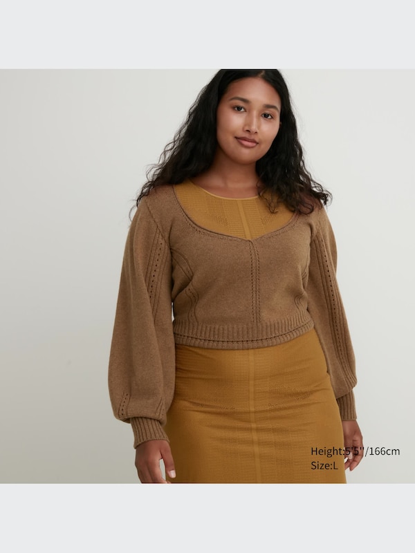 3D Knit Volume Long Sleeve Sweater
