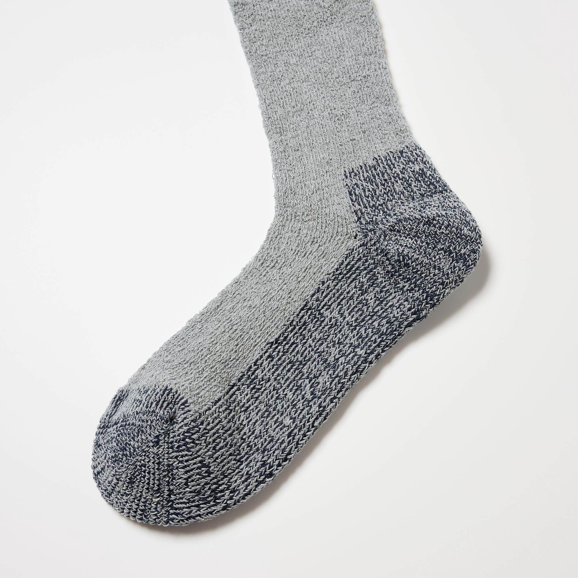 The toe and heel are reinforced to prevent holes and provide long-lasting wear.