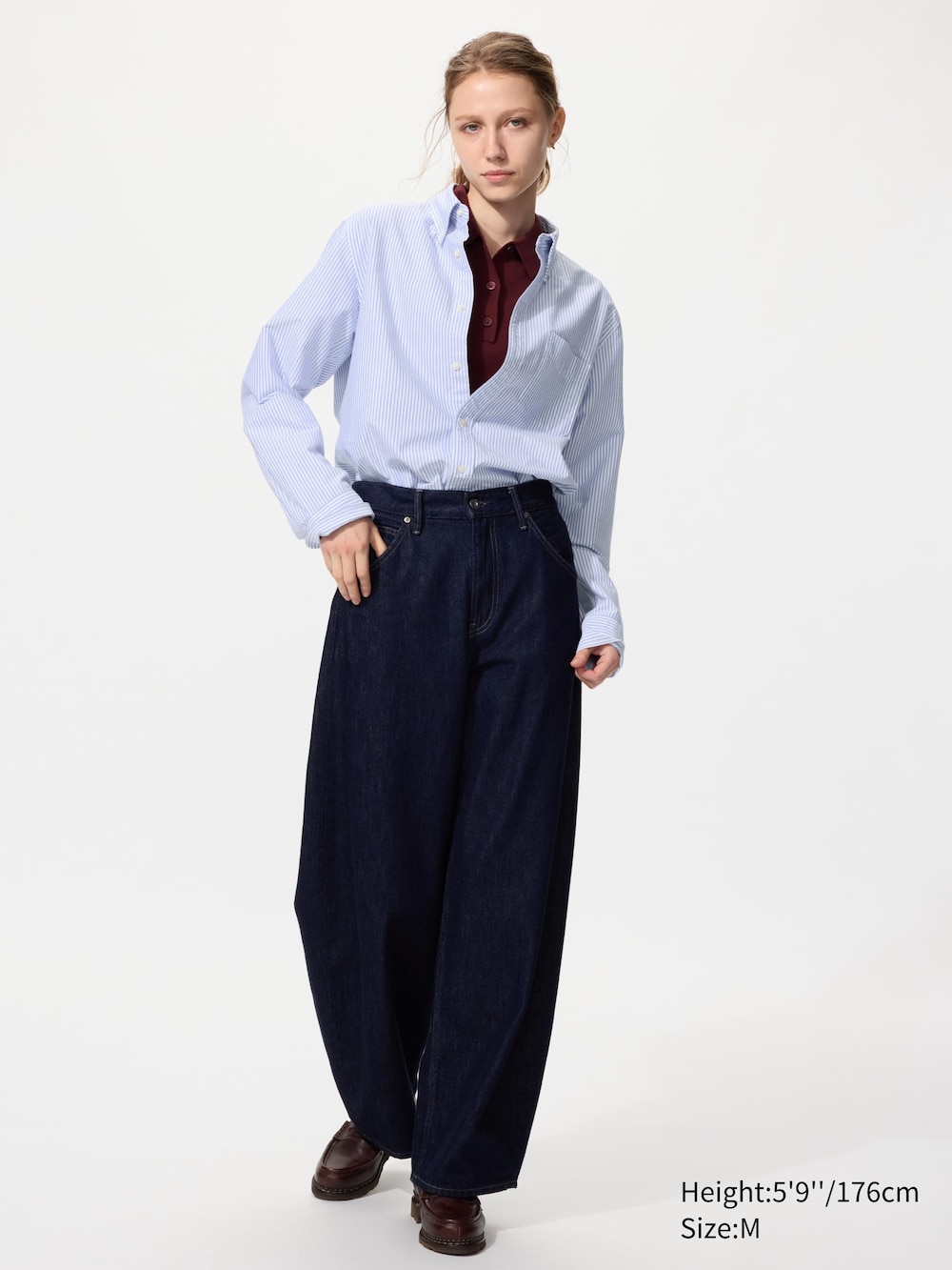 Uniqlo Oxford Slim Shirt | Striped — фото 3