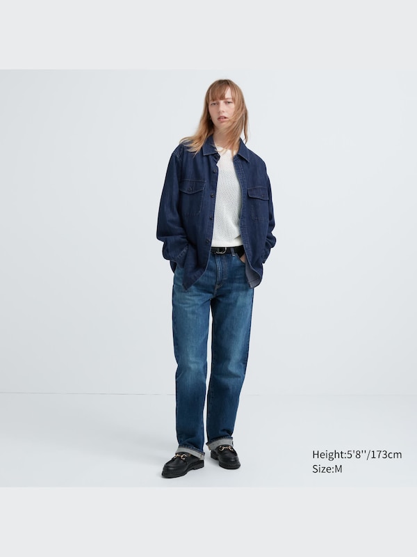 Denim Utility Long-Sleeve Overshirt
