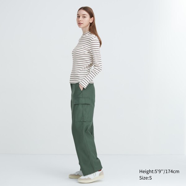 Ribbed Striped High Neck Long-Sleeve T-Shirt | UNIQLO US