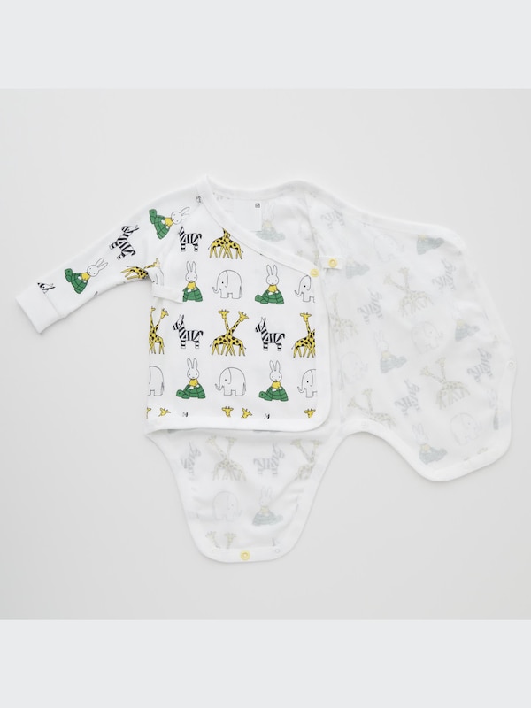 The Picture Book Long-Sleeve Bodysuit (Open Front) (Miffy at the Zoo)